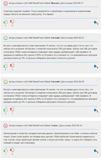 Wall Street Forex Robot Отзывы