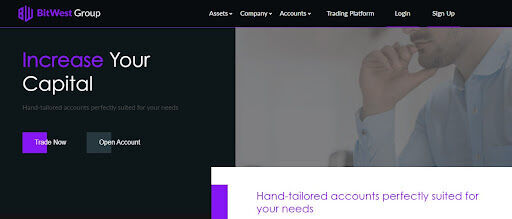 Торговые условия и инструменты брокера BitWest Group