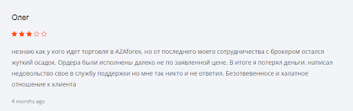 AZAforex Отзывы о разводе
