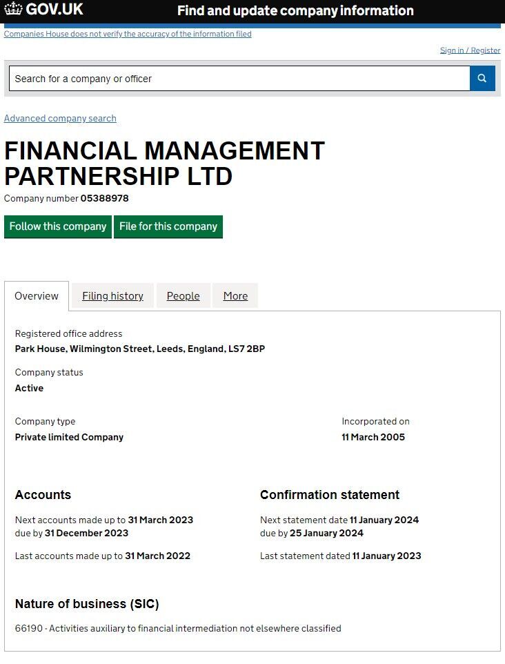 FMP LTD регистрация