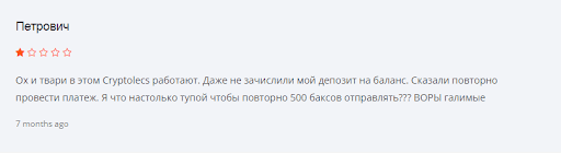СКАМ cryptolecs.com