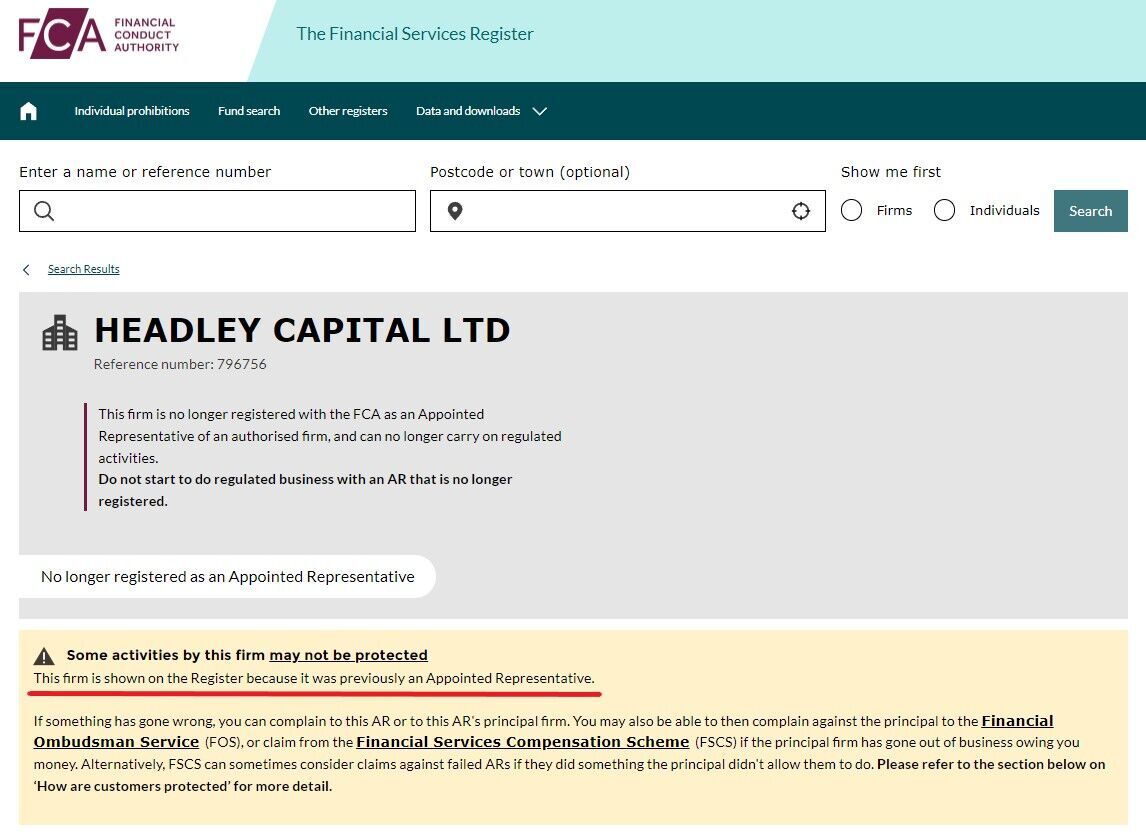 Headley Capital мошенник