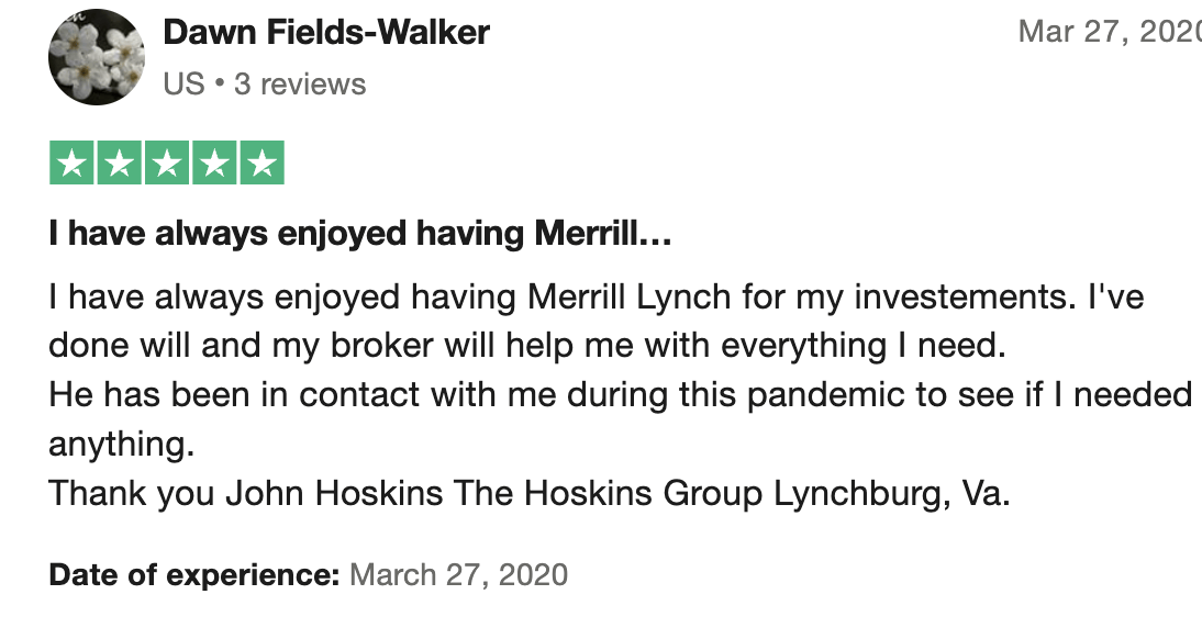 настоящий отзыв о Merrill Lynch
