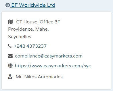 easyMarkets лицензия