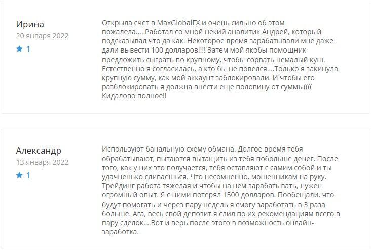 Макс Глобал Фх отзывы