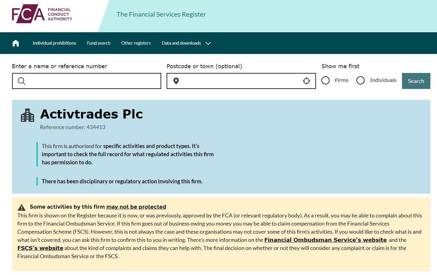ActivTrades регулирование