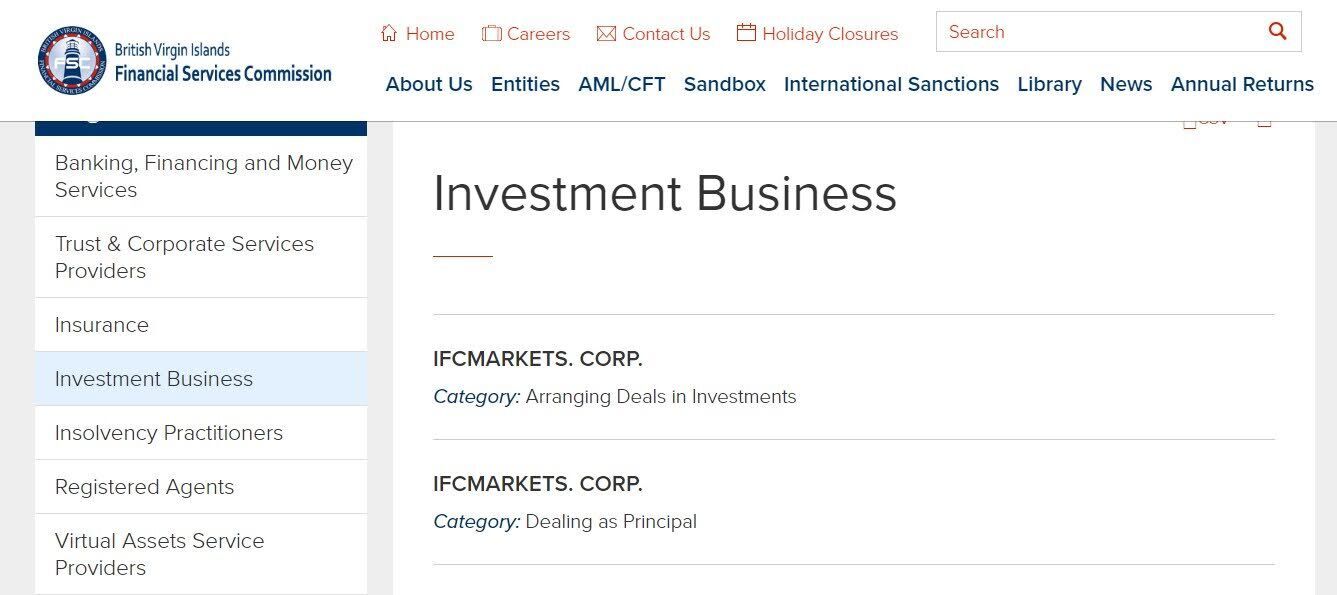  IFC Markets регулирование