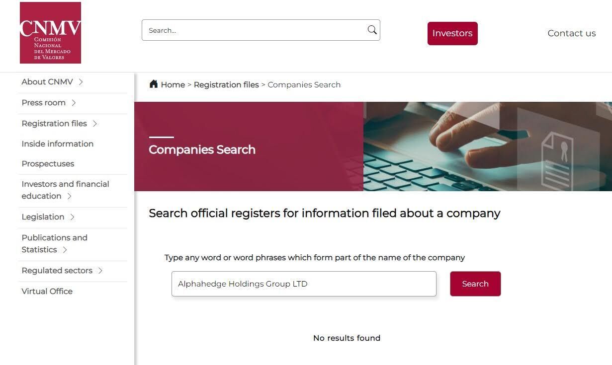 Alphahedge Holdings брокер без лицензии