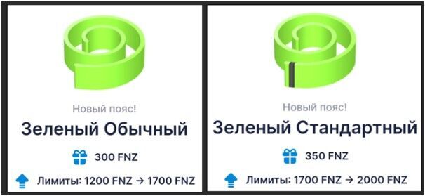 Fanzee уровни поясов лохотрона