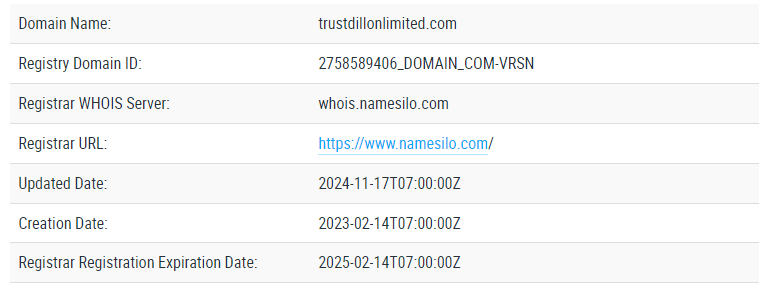 Trust Dillon Limited обман