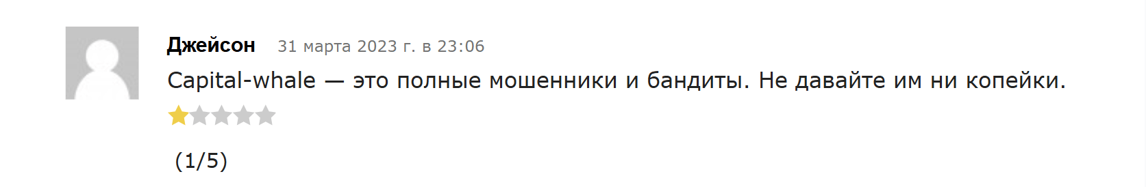 Capital Whale реальные отзывы клиентов