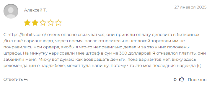 Finhits негативные отзывы 