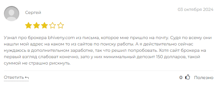 BH Iveny негативные отзывы 