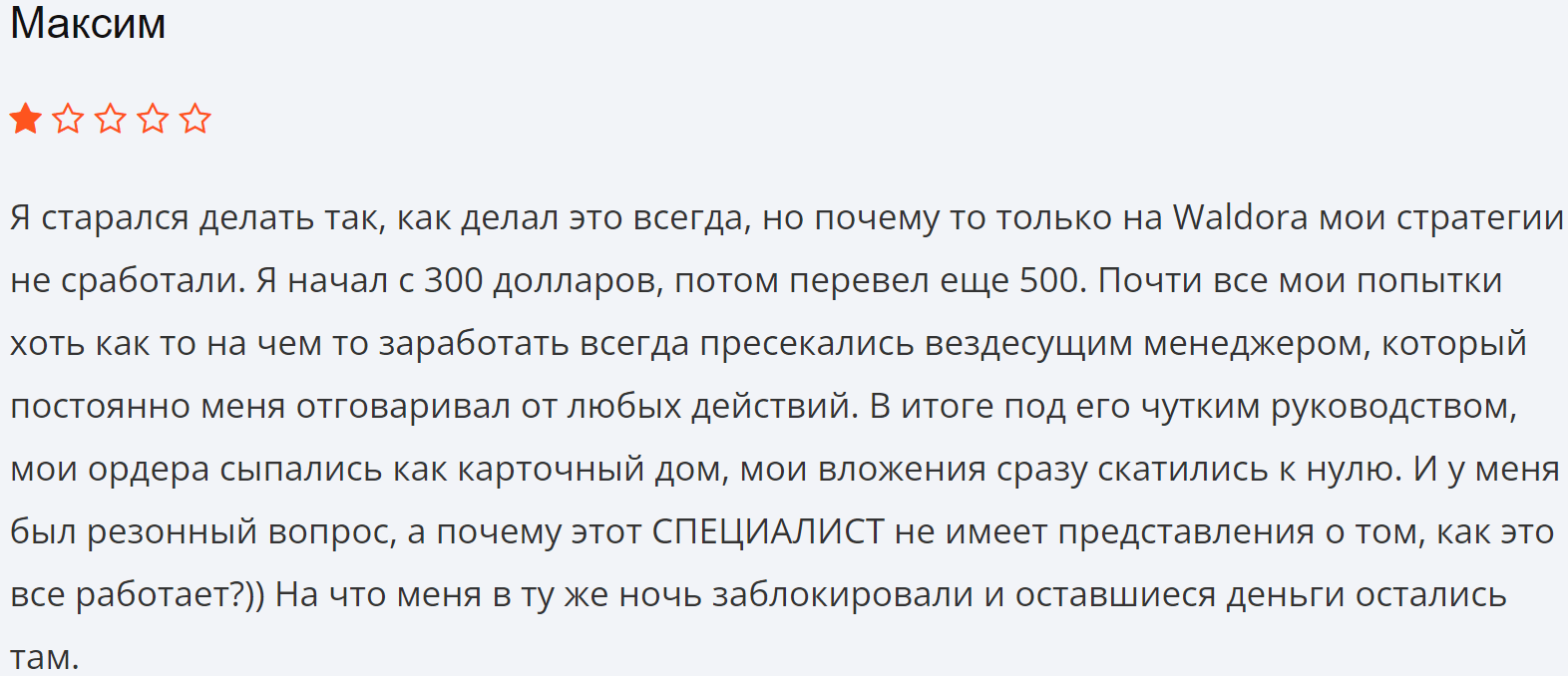 Waldora Company жалоба