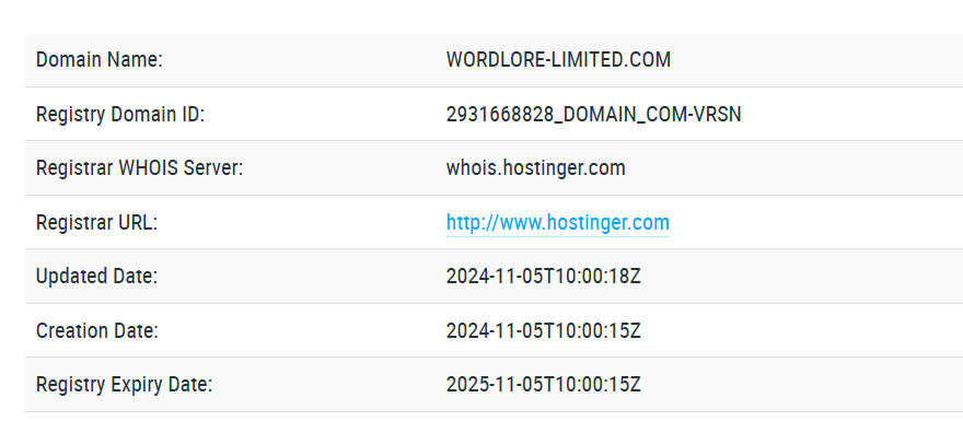 Wordlore Limited обман