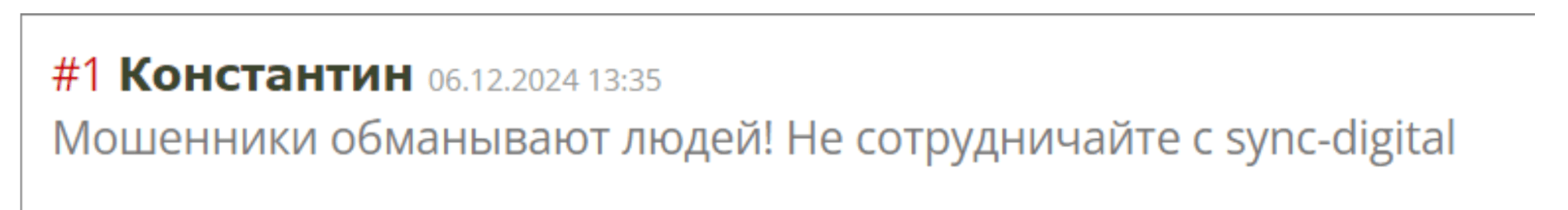 Sync Digital отзывы