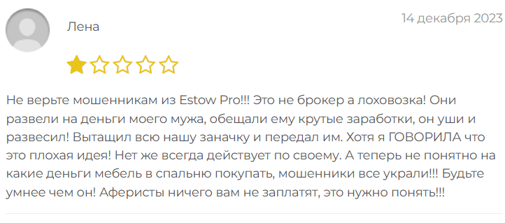 EstowPro критика в отзывах