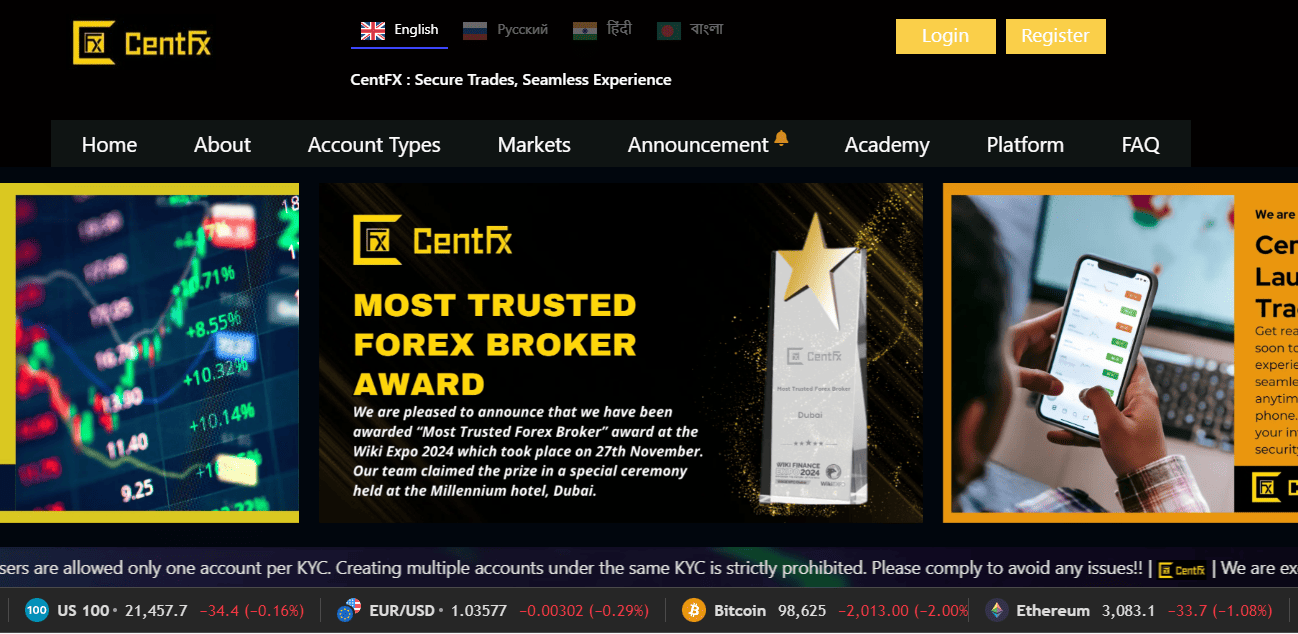 CentFX обзор компании