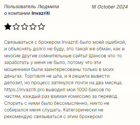 Invazriti отзывы
