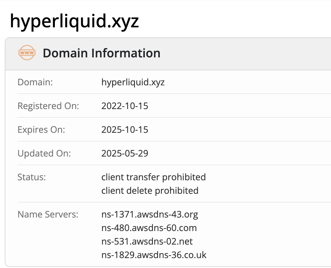 Hyperliquid домен