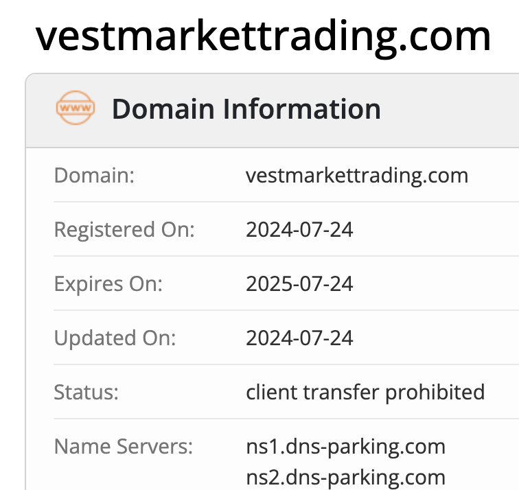 Vestmarkettrading домен