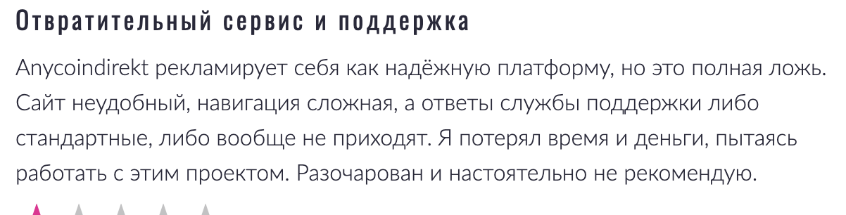 Anycoin Direct отзывы
