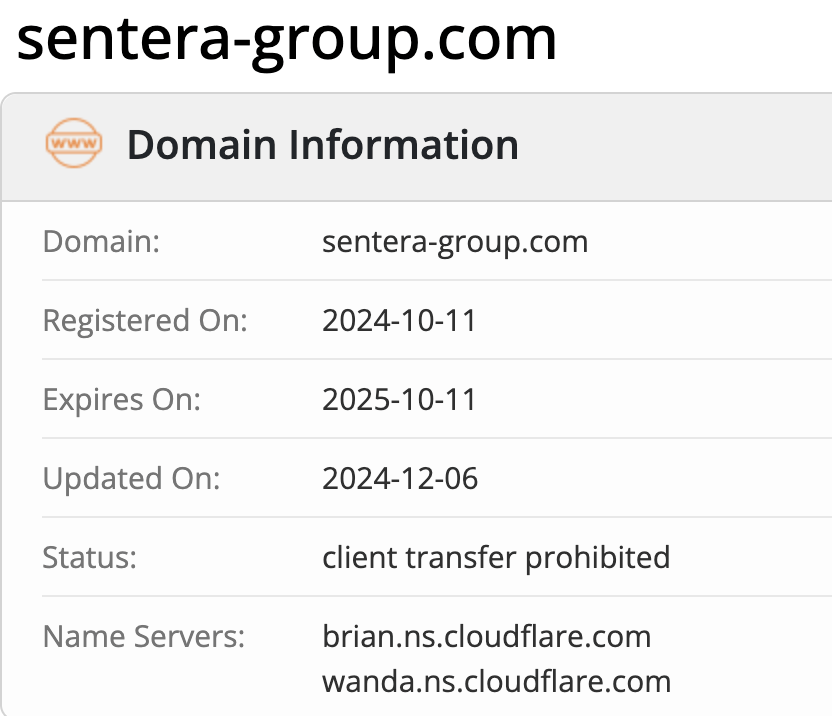 Sentera Group домен