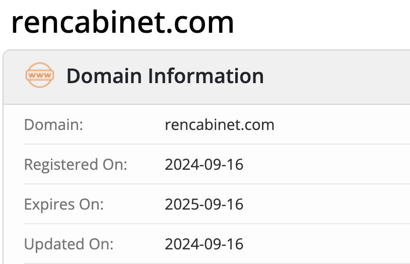 Ren Cabinet домен