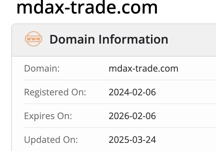Mdax Trade домен
