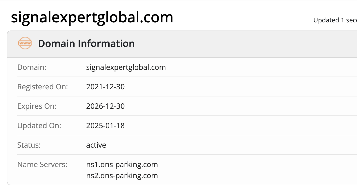 Signal Expert Global домен