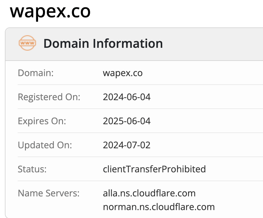 Wapex LTD домен