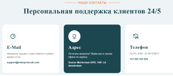 информация о брокере EnterpriseCAB