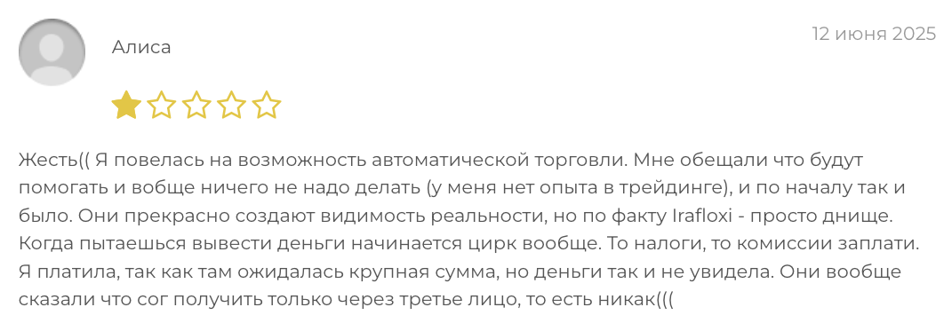 отзыв IRAFLOXI