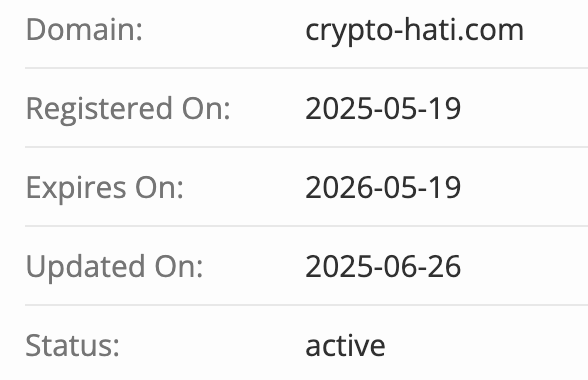 CryptoHati домен