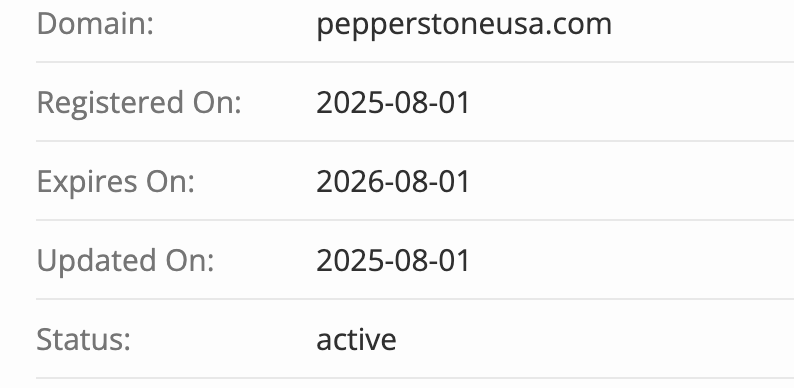 домен Pepperstone USA