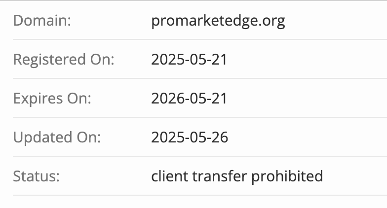 Promarket Edge домен