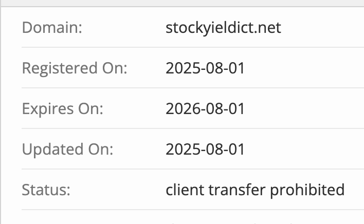домен Stock Yield ICT