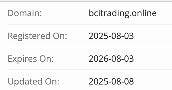 BCI Trading домен