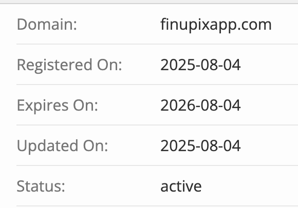 FinUpix домен