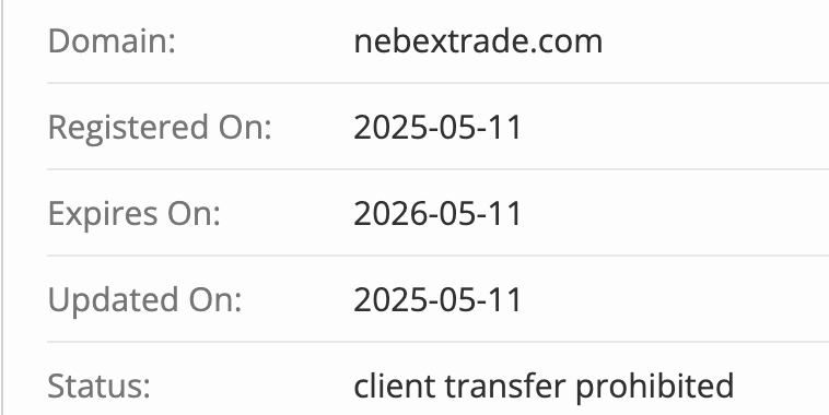 NebexTrade домен