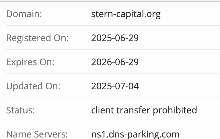 Stern Capital домен