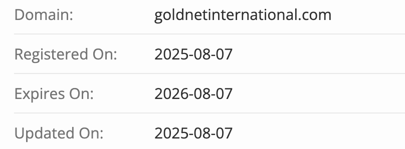 домен Gold Net International