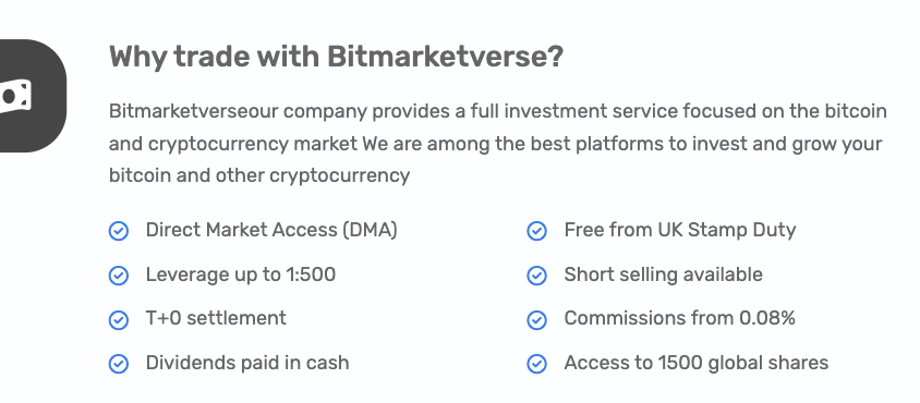 что с поддержкой Bitmarketverse