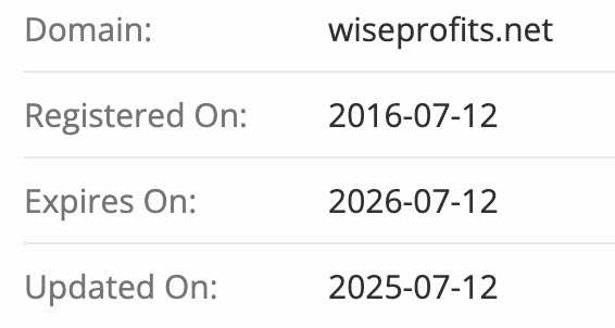Wise Profits домен
