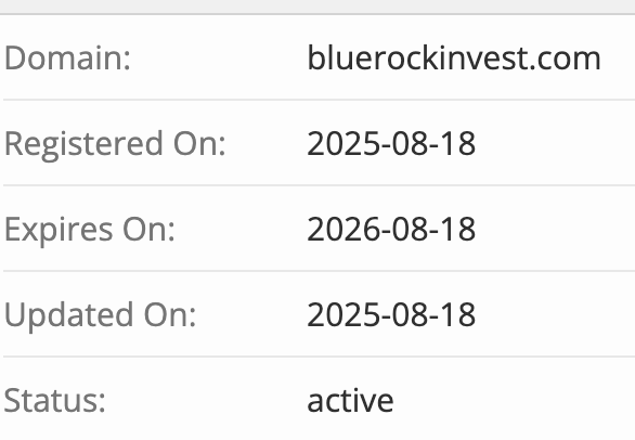 BLUEROCKINVEST домен