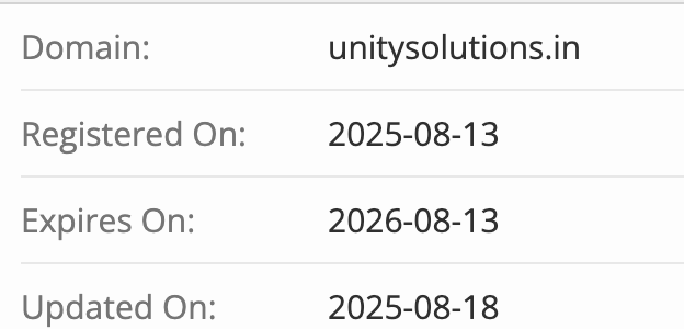 домен Unity Solutions