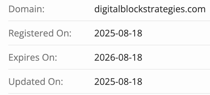 DIGITAL BLOCK STRATEGIES домен