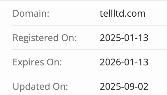 Tell LTD домен