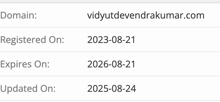 Vidyut Devendrakumar домен