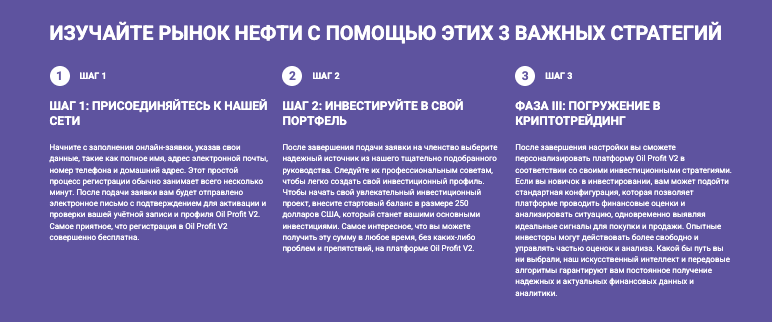 пополнение и ввод Oil Profit